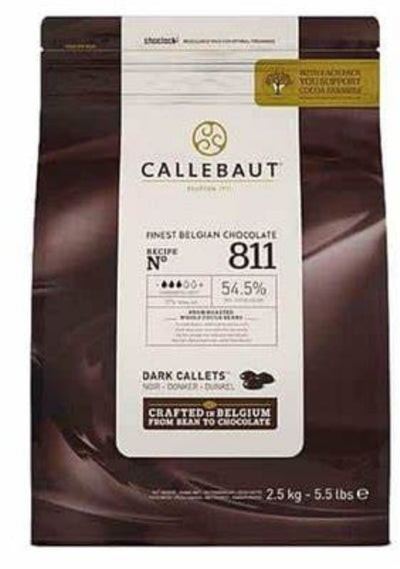 BARRY CALLEBAUT CIOCOLATA NEAGRA - Dropsuri, cacao 54,5% - 2,5 kg