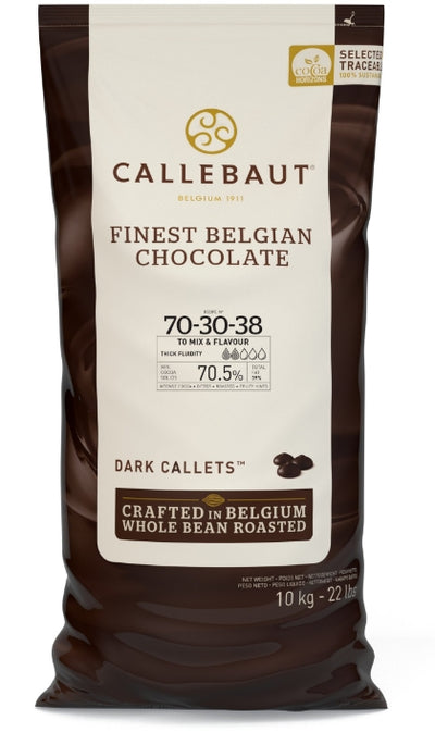 BARRY CALLEBAUT CIOCOLATA NEAGRA - Dropsuri, cacao 70,5% 10 kg