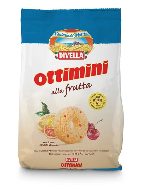 BiscuIti Ottimini alla frutta, Divella, 350 gr