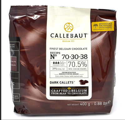 BARRY CALLEBAUT CIOCOLATA NEAGRA - Dropsuri, cacao 70,5%,  0.4kg