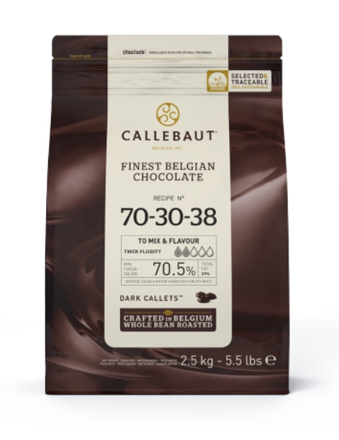 BARRY CALLEBAUT CIOCOLATA NEAGRA - Dropsuri, cacao 70,5%,2,5 kg